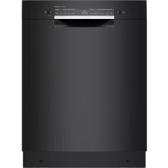 Bosch 300 Series 24 Inch Full Console Built-In Smart Dishwasher with 13 Place Setting Capacity, 5 Wash Cycles, 46 dBA ADA Compliant: Black SGE53C56UC