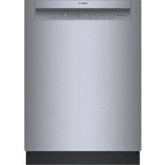 Bosch 100 Series 24 Inch Full Console Built-In Smart Dishwasher with 14 Place Setting Capacity, 8 Wash Cycles, 50 dBA Noise Level and Stainless Steel Tall Tub SHE3AEE5N 