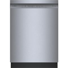 Bosch 100 Series 24 Inch Full Console Built-In Smart Dishwasher with 14 Place Setting Capacity, 8 Wash Cycles, 48 dBA, PureDry System Stainless Steel SHE4AEM5N