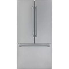 Thermador 36 Inch Freestanding French Door Smart Refrigerator with 20.8 cu. ft. Total Capacity, Internal Water Dispenser, and Diamond Ice Maker: Professional Handle T36FT820NS