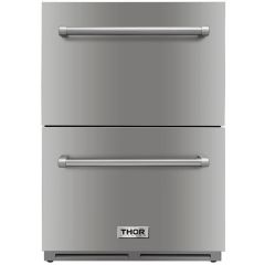 Thor Kitchen 24 Inch Under-Counter Refrigerator Drawers 5.3. cu. ft. TRF2401U 