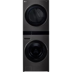 LG 27 Inch Smart Gas Single Unit WashTower with 5.0 cu. ft. Washer Capacity, 7.4 cu. ft. Dryer Capacity, AI Sensor Dry, TurboSteam ENERGY STAR® Certified WKGX301HBA 