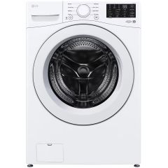 LG 27 Inch Front Load Washer with 5.0 Cu. Ft. Capacity, 8 Wash Programs, 1,300 RPM, SpeedWash Energy Star Certified White WM3470CW