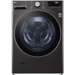 LG 27 Inch Front Load Smart Washer with 4.5 Cu. Ft WiFi ThinQ Black Stainless Steel Washing Machine WM4000HBA