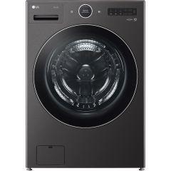 LG 27 Inch Front Load Smart Washer with 5.0 Cu. Ft. Capacity, TurboWash™ 360°, Dial-A Cycle WiFi Steam Option Black Stainless WM6700HBA