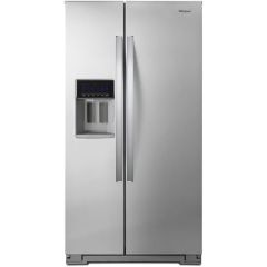 Whirlpool 36 Inch Counter Depth Freestanding Side by Side Refrigerator with 20.59 cu ft External Ice and Water Dispenser FreshFlow Air Filter ADA Compliant 