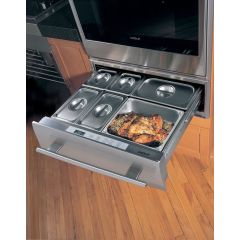 Wolf 30 Inch Stainless Steel Pro Handle Warming Drawer with 1.6 cu. ft. Capacity, 850 Watt Heating Element, Preset/Variable Temperature Controls, Automatic Shut-Off, Hidden Touch Controls, Sabbath Mode and Star-K Certified WWD30 