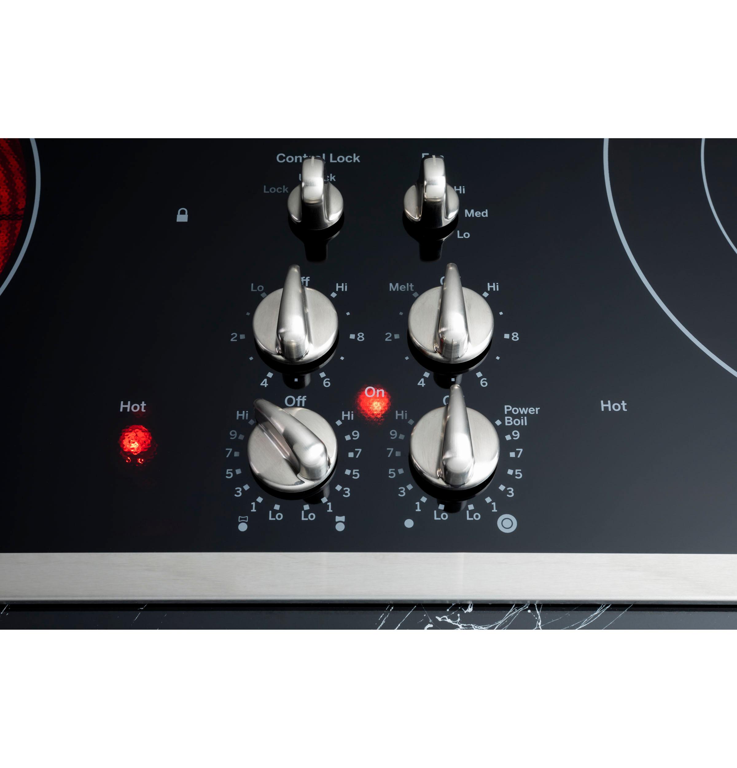 Cooktop "On" indicator light
