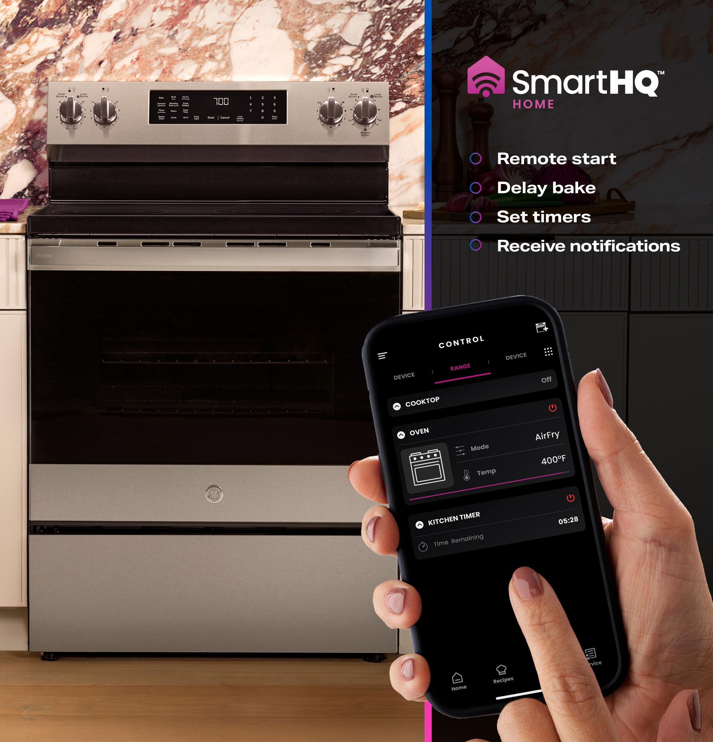 Built-In WiFi, Powered by SmartHQ(TM) App