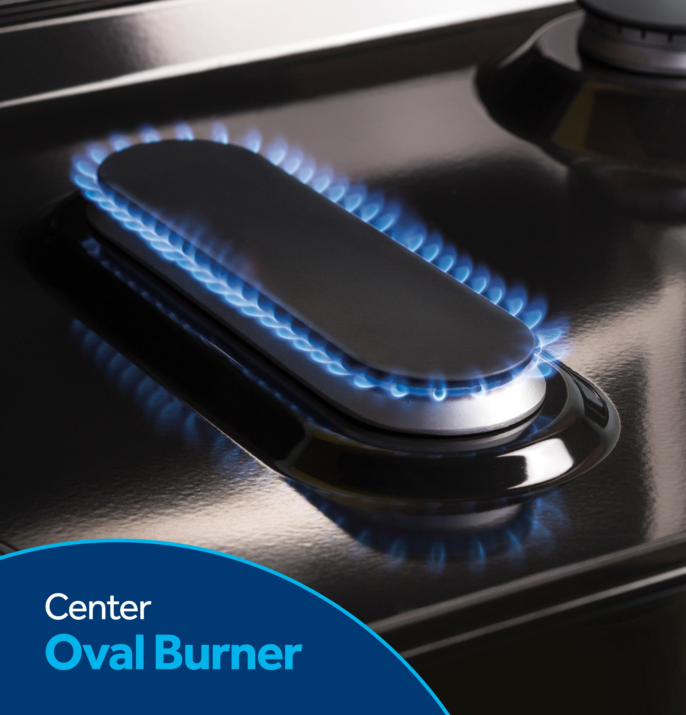 Center oval burner