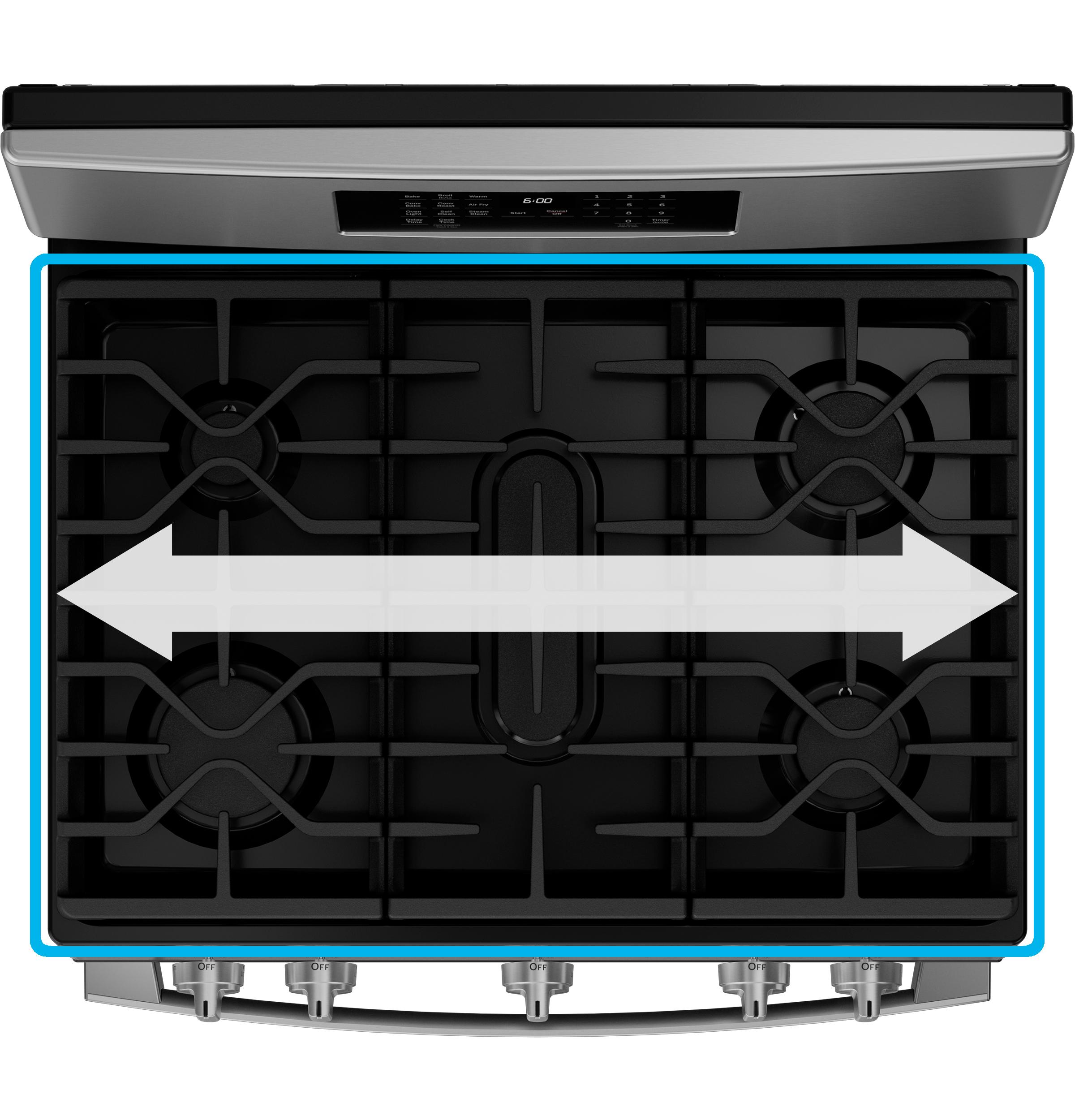 Edge-to-edge cooktop