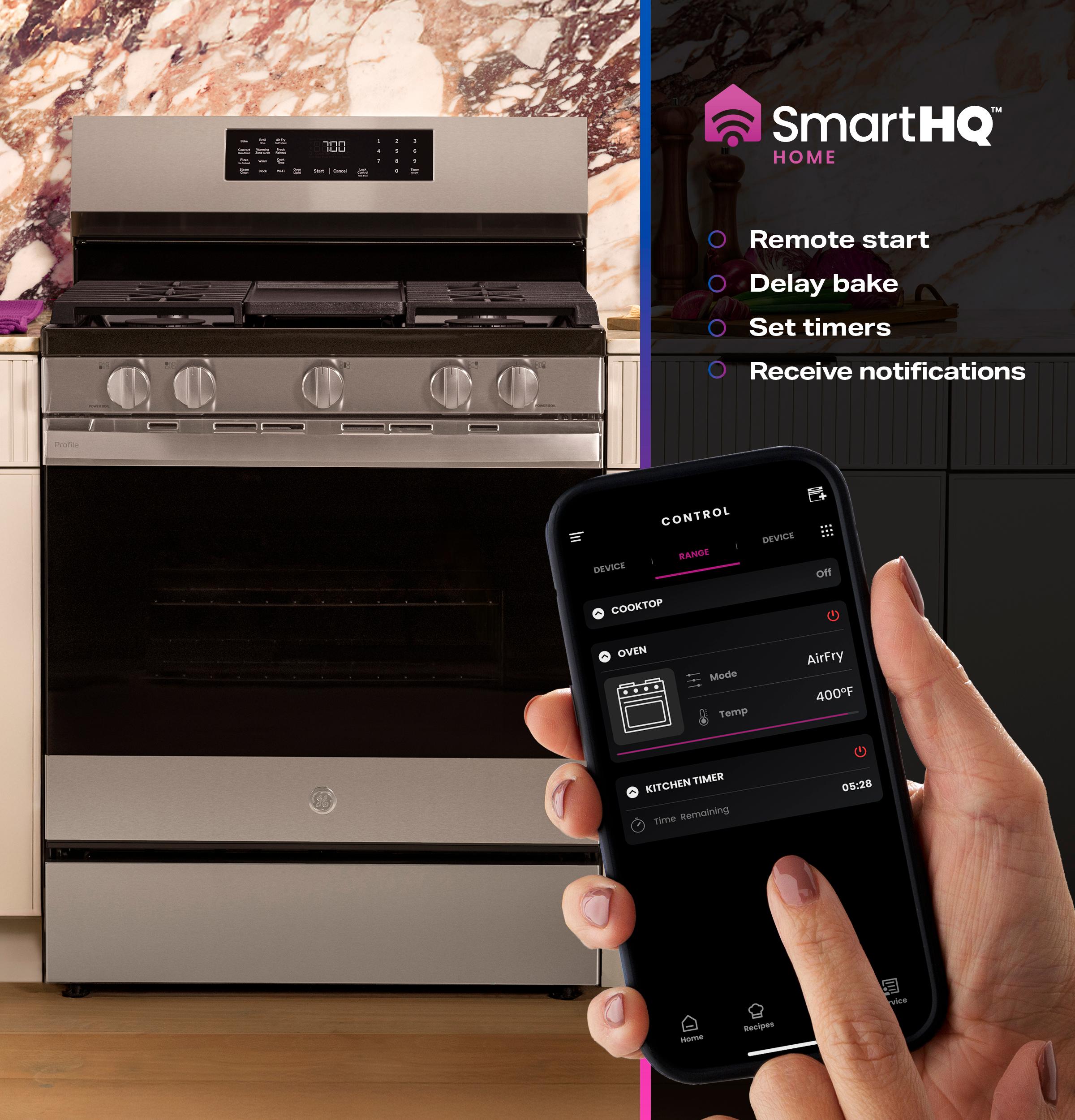 Built-In WiFi, Powered by SmartHQ(TM) App